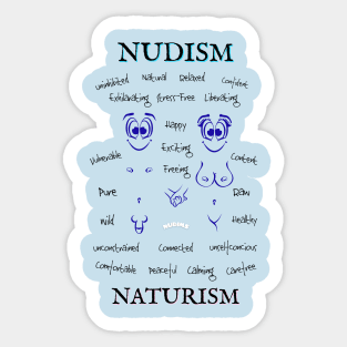Nudism Naturism Descriptions Sticker